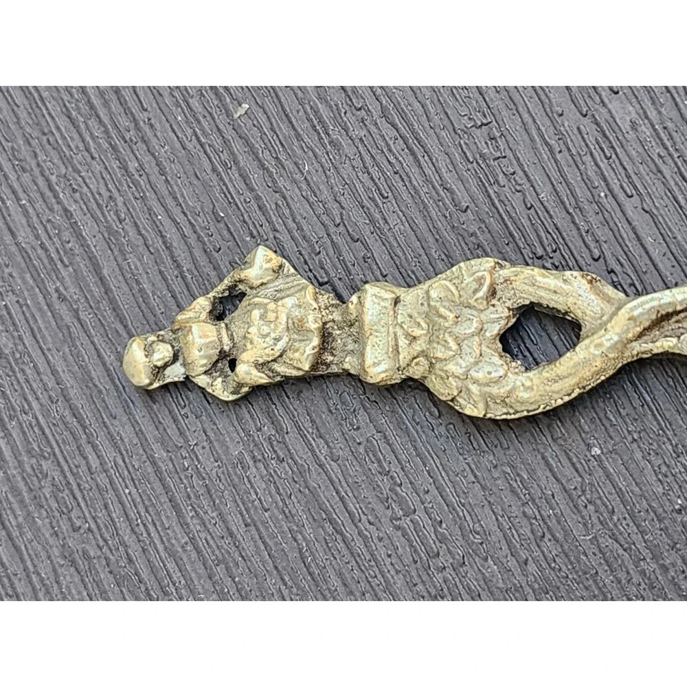 Vintage Italian Ornate Silver Plate Pie Pastry Server Cherub Italia Brass